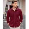 imageCOOFANDY Mens Long Sleeve Dress Shirt Button Down Casual Shirts for Men Wrinkle Free Shirt with PocketDark Red
