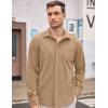 imageCOOFANDY Mens Long Sleeve Dress Shirt Button Down Casual Shirts for Men Wrinkle Free Shirt with PocketKhaki