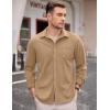 imageCOOFANDY Mens Long Sleeve Dress Shirt Button Down Casual Shirts for Men Wrinkle Free Shirt with PocketKhaki