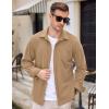imageCOOFANDY Mens Long Sleeve Dress Shirt Button Down Casual Shirts for Men Wrinkle Free Shirt with PocketKhaki