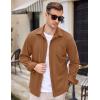 imageCOOFANDY Mens Long Sleeve Dress Shirt Button Down Casual Shirts for Men Wrinkle Free Shirt with PocketLight Brown
