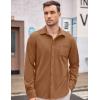 imageCOOFANDY Mens Long Sleeve Dress Shirt Button Down Casual Shirts for Men Wrinkle Free Shirt with PocketLight Brown