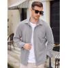 imageCOOFANDY Mens Long Sleeve Dress Shirt Button Down Casual Shirts for Men Wrinkle Free Shirt with PocketLight Grey
