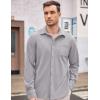 imageCOOFANDY Mens Long Sleeve Dress Shirt Button Down Casual Shirts for Men Wrinkle Free Shirt with PocketLight Grey
