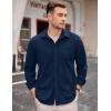 imageCOOFANDY Mens Long Sleeve Dress Shirt Button Down Casual Shirts for Men Wrinkle Free Shirt with PocketNavy Blue
