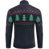 imageCOOFANDY Mens Quarter Zip Pullover Sweater Casual Zip Up Polo Sweater KnitBlack and Green Christmas Tree