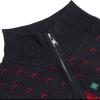 imageCOOFANDY Mens Quarter Zip Pullover Sweater Casual Zip Up Polo Sweater KnitBlack and Green Christmas Tree