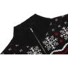 imageCOOFANDY Mens Quarter Zip Pullover Sweater Casual Zip Up Polo Sweater KnitBlack and White Snowflakes Christmas Tree