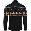 imageCOOFANDY Mens Quarter Zip Pullover Sweater Casual Zip Up Polo Sweater KnitBlack and Yellow Snowman