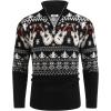 imageCOOFANDY Mens Quarter Zip Pullover Sweater Casual Zip Up Polo Sweater KnitChristmas Guitar