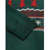 imageCOOFANDY Mens Quarter Zip Pullover Sweater Casual Zip Up Polo Sweater KnitDark Green and Christmas Tree