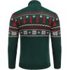 imageCOOFANDY Mens Quarter Zip Pullover Sweater Casual Zip Up Polo Sweater KnitDark Green and Christmas Tree