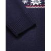 imageCOOFANDY Mens Quarter Zip Pullover Sweater Casual Zip Up Polo Sweater KnitNavy Blue and Christmas Tree