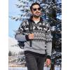 imageCOOFANDY Mens Quarter Zip Pullover Sweater Casual Zip Up Polo Sweater KnitPat1 Christmas