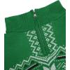 imageCOOFANDY Mens Quarter Zip Pullover Sweater Casual Zip Up Polo Sweater KnitPat11 Snowflakes Green