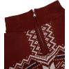 imageCOOFANDY Mens Quarter Zip Pullover Sweater Casual Zip Up Polo Sweater KnitPat12 Dark Red