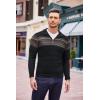 imageCOOFANDY Mens Quarter Zip Pullover Sweater Casual Zip Up Polo Sweater KnitPat3