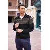 imageCOOFANDY Mens Quarter Zip Pullover Sweater Casual Zip Up Polo Sweater KnitPat3