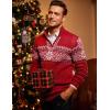imageCOOFANDY Mens Quarter Zip Pullover Sweater Casual Zip Up Polo Sweater KnitPat6