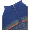 imageCOOFANDY Mens Quarter Zip Pullover Sweater Casual Zip Up Polo Sweater KnitPat9 Royal Blue