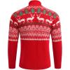 imageCOOFANDY Mens Quarter Zip Pullover Sweater Casual Zip Up Polo Sweater KnitRed Deer