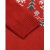 imageCOOFANDY Mens Quarter Zip Pullover Sweater Casual Zip Up Polo Sweater KnitRed and Christmas Tree