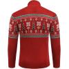 imageCOOFANDY Mens Quarter Zip Pullover Sweater Casual Zip Up Polo Sweater KnitRed and Christmas Tree