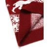 imageCOOFANDY Mens Quarter Zip Pullover Sweater Casual Zip Up Polo Sweater KnitRed and White Deer