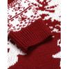 imageCOOFANDY Mens Quarter Zip Pullover Sweater Casual Zip Up Polo Sweater KnitRed and White Deer