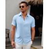 imageCOOFANDY Mens Short Sleeve Button Down Casual Shirts for Men Summer Untucked ShirtsAngel Falls