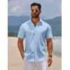 imageCOOFANDY Mens Short Sleeve Button Down Casual Shirts for Men Summer Untucked ShirtsAngel Falls