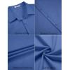 imageCOOFANDY Mens Short Sleeve Button Down Casual Shirts for Men Summer Untucked ShirtsDark Blue