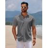 imageCOOFANDY Mens Short Sleeve Button Down Casual Shirts for Men Summer Untucked ShirtsGranite Gray