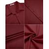 imageCOOFANDY Mens Short Sleeve Button Down Casual Shirts for Men Summer Untucked ShirtsScarlet Sage