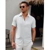 imageCOOFANDY Mens Short Sleeve Button Down Casual Shirts for Men Summer Untucked ShirtsWhite
