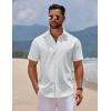 imageCOOFANDY Mens Short Sleeve Button Down Casual Shirts for Men Summer Untucked ShirtsWhite