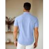 imageCOOFANDY Mens Short Sleeve Dress Shirts Casual Button Down Wrinkle Free Regular Fit Business Untucked ShirtsAngel Falls