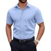 imageCOOFANDY Mens Short Sleeve Dress Shirts Casual Button Down Wrinkle Free Regular Fit Business Untucked ShirtsAngel Falls