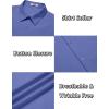 imageCOOFANDY Mens Short Sleeve Dress Shirts Casual Button Down Wrinkle Free Regular Fit Business Untucked ShirtsCaptains Blue