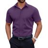 imageCOOFANDY Mens Short Sleeve Dress Shirts Casual Button Down Wrinkle Free Regular Fit Business Untucked ShirtsCrown Jewel