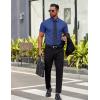 imageCOOFANDY Mens Short Sleeve Dress Shirts Casual Button Down Wrinkle Free Regular Fit Business Untucked ShirtsDark Blue