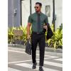 imageCOOFANDY Mens Short Sleeve Dress Shirts Casual Button Down Wrinkle Free Regular Fit Business Untucked ShirtsEvergreen