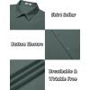 imageCOOFANDY Mens Short Sleeve Dress Shirts Casual Button Down Wrinkle Free Regular Fit Business Untucked ShirtsEvergreen