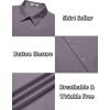 imageCOOFANDY Mens Short Sleeve Dress Shirts Casual Button Down Wrinkle Free Regular Fit Business Untucked ShirtsGranite Gray