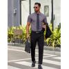 imageCOOFANDY Mens Short Sleeve Dress Shirts Casual Button Down Wrinkle Free Regular Fit Business Untucked ShirtsGranite Gray