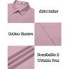 imageCOOFANDY Mens Short Sleeve Dress Shirts Casual Button Down Wrinkle Free Regular Fit Business Untucked ShirtsMisty Rose