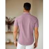 imageCOOFANDY Mens Short Sleeve Dress Shirts Casual Button Down Wrinkle Free Regular Fit Business Untucked ShirtsMisty Rose