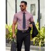 imageCOOFANDY Mens Short Sleeve Dress Shirts Casual Button Down Wrinkle Free Regular Fit Business Untucked ShirtsMisty Rose