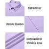 imageCOOFANDY Mens Short Sleeve Dress Shirts Casual Button Down Wrinkle Free Regular Fit Business Untucked ShirtsPurple Rose