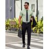 imageCOOFANDY Mens Short Sleeve Dress Shirts Casual Button Down Wrinkle Free Regular Fit Business Untucked ShirtsSea Foam